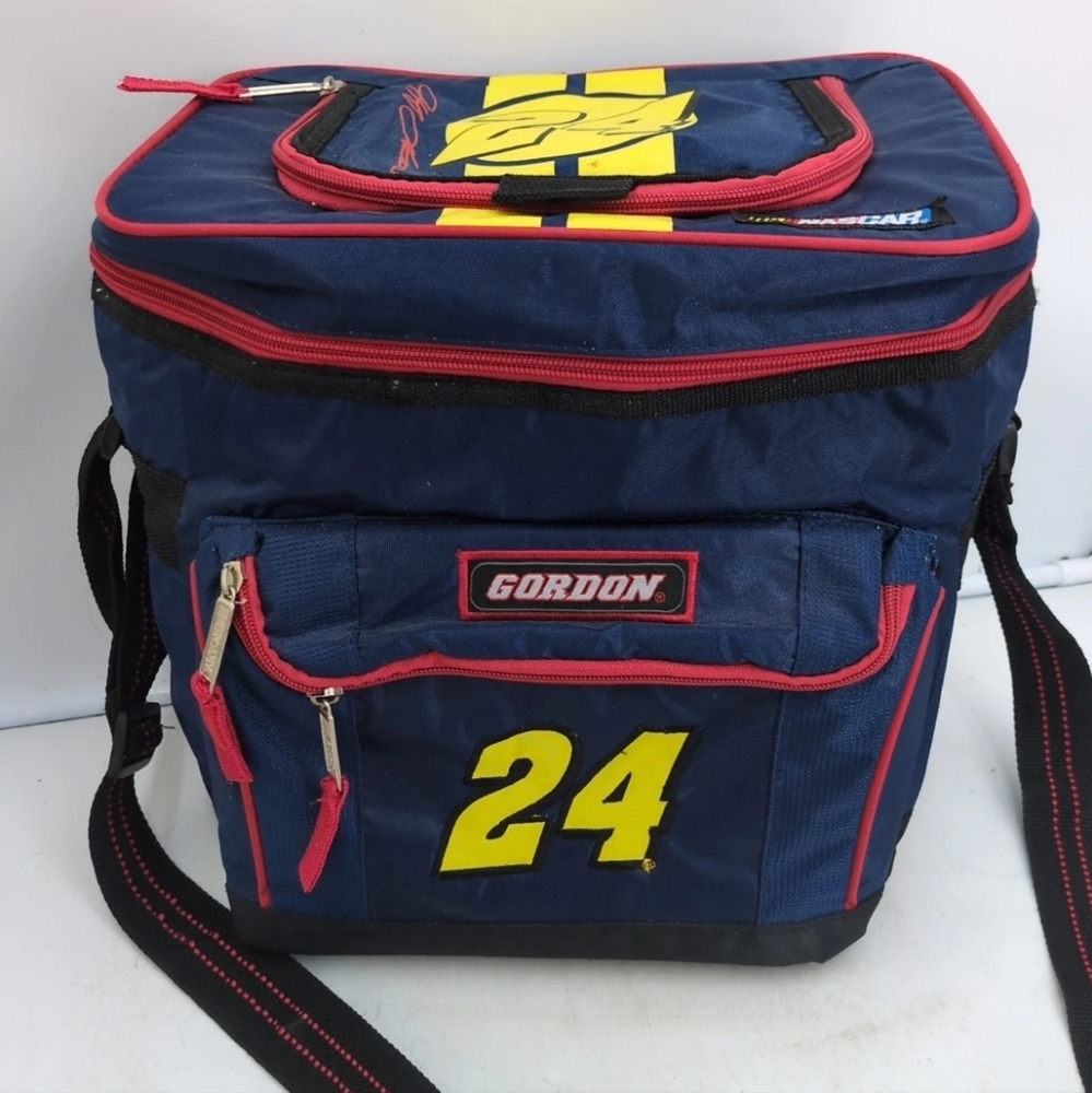Vtg NASCAR Jeff Gordon 24 Insulated Soft Cooler Lunch Box Bag 13"x12"x7"